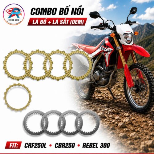 Combo bố nồi lá sắt CRF250L Rebel | Clutch Friction Plate (OEM)