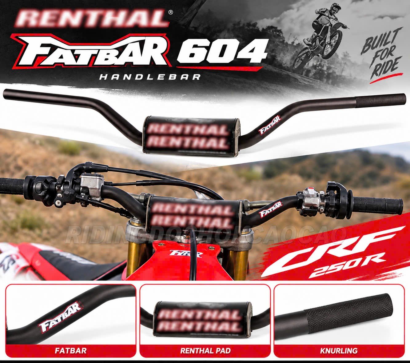 Ghi đông Renthal Fatbar Code-604 (28mm) | Handlebars (Replica)