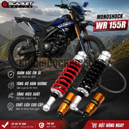 Phuộc Sau kèm bình dầu Rebound Wr155r | Rear Shock (Scarlet)