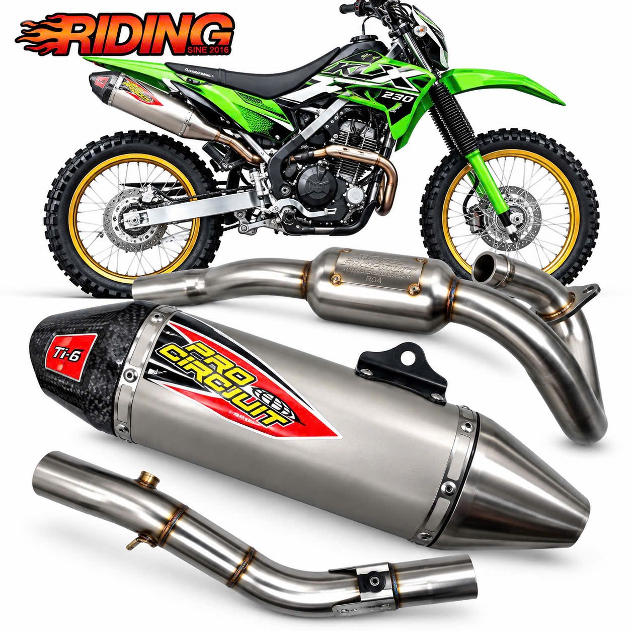 Fullsystem Powerbomb Pro Circuit Carbon Cap cho KLX230